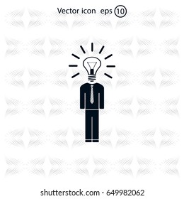 Pictograph of bulb concept