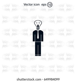 Pictograph of bulb concept