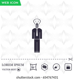 Pictograph of bulb concept