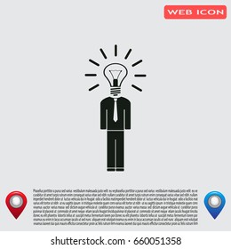 Pictograph of bulb concept