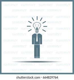 Pictograph of bulb concept