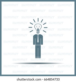 Pictograph of bulb concept