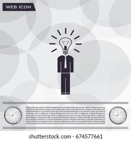 Pictograph of bulb concept