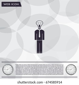 Pictograph of bulb concept