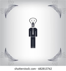 Pictograph of bulb concept