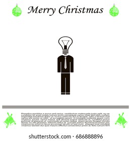 Pictograph of bulb concept