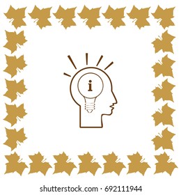 Pictograph of bulb concept