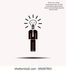 Pictograph of bulb concept