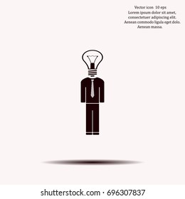 Pictograph of bulb concept