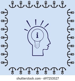 Pictograph of bulb concept