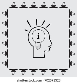 Pictograph of bulb concept