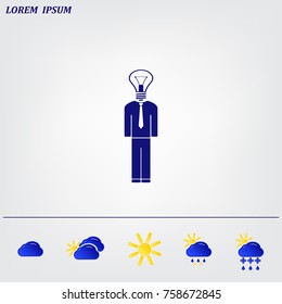 Pictograph of bulb concept