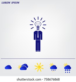 Pictograph of bulb concept