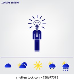 Pictograph of bulb concept
