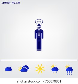 Pictograph of bulb concept