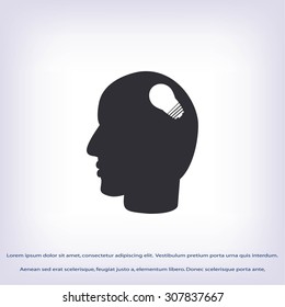 Pictograph of bulb concept icon