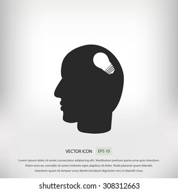 Pictograph of bulb concept icon