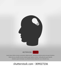 Pictograph of bulb concept icon