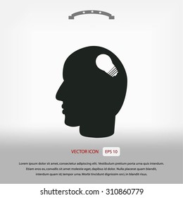 Pictograph of bulb concept icon