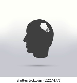 Pictograph of bulb concept icon
