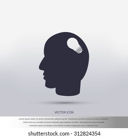 Pictograph of bulb concept icon