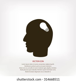 Pictograph of bulb concept icon