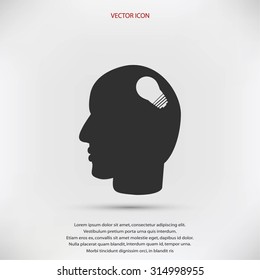 Pictograph of bulb concept icon
