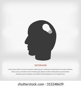 Pictograph of bulb concept icon