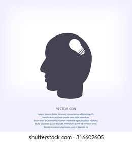 Pictograph of bulb concept icon