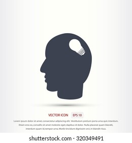 Pictograph of bulb concept icon