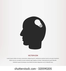 Pictograph of bulb concept icon