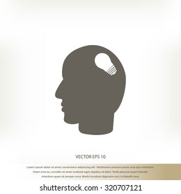 Pictograph of bulb concept icon