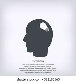 Pictograph of bulb concept icon