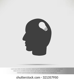Pictograph of bulb concept icon