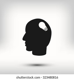 Pictograph of bulb concept icon
