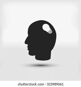 Pictograph of bulb concept icon