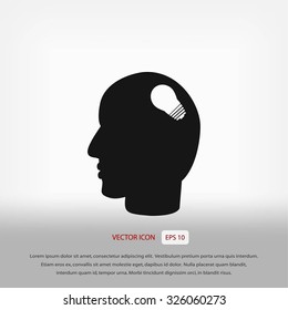 Pictograph of bulb concept icon