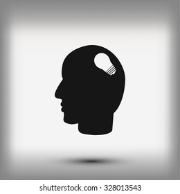 Pictograph of bulb concept icon