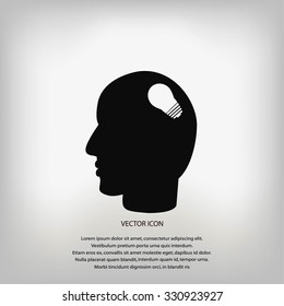 Pictograph of bulb concept icon