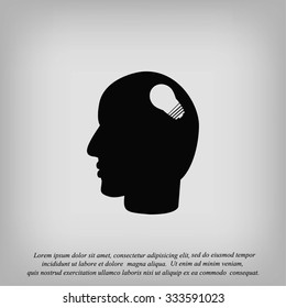 Pictograph of bulb concept icon