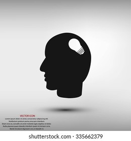 Pictograph of bulb concept icon