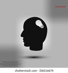 Pictograph of bulb concept icon
