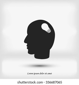 Pictograph of bulb concept icon