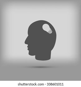 Pictograph of bulb concept icon