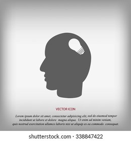 Pictograph of bulb concept icon