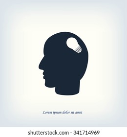 Pictograph of bulb concept icon