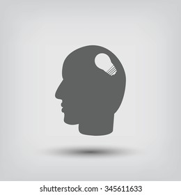 Pictograph of bulb concept icon