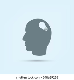 Pictograph of bulb concept icon
