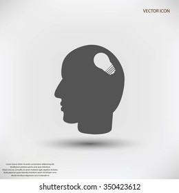Pictograph of bulb concept icon