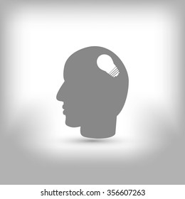 Pictograph of bulb concept icon